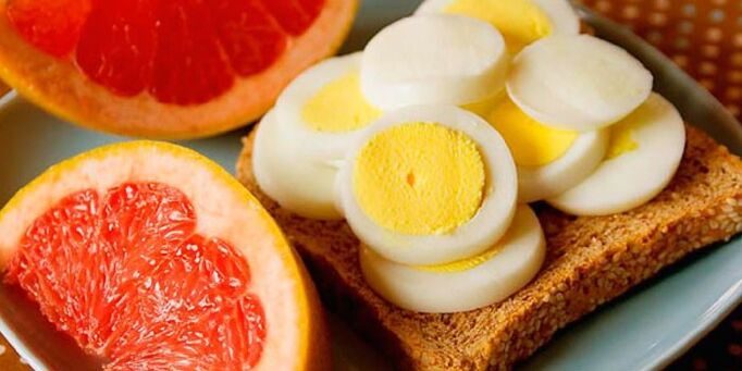 cam quýt và trứng luộc cho chế độ ăn kiêng Maggi